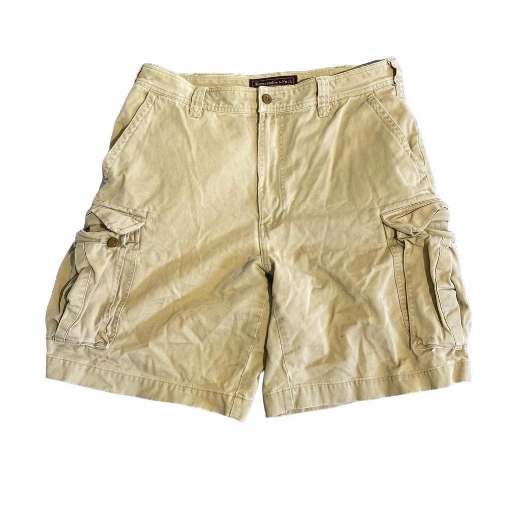 Abercrombie & Fitch Cargo Shorts Size 34 Tan Cotton Outdoor Goods 2