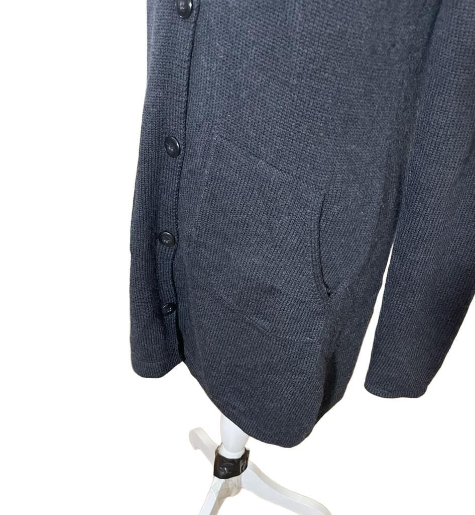 Patagonia 100% Merino Wool Hooded Cardigan Sweater Coat Charcoal Gray, Sz. M 7
