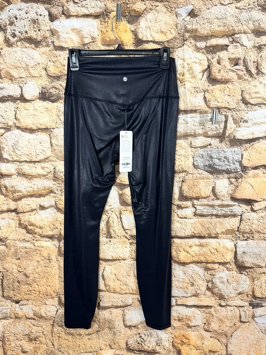 CRZ YOGA Yoga Leggings Size L Black Shimmer 6