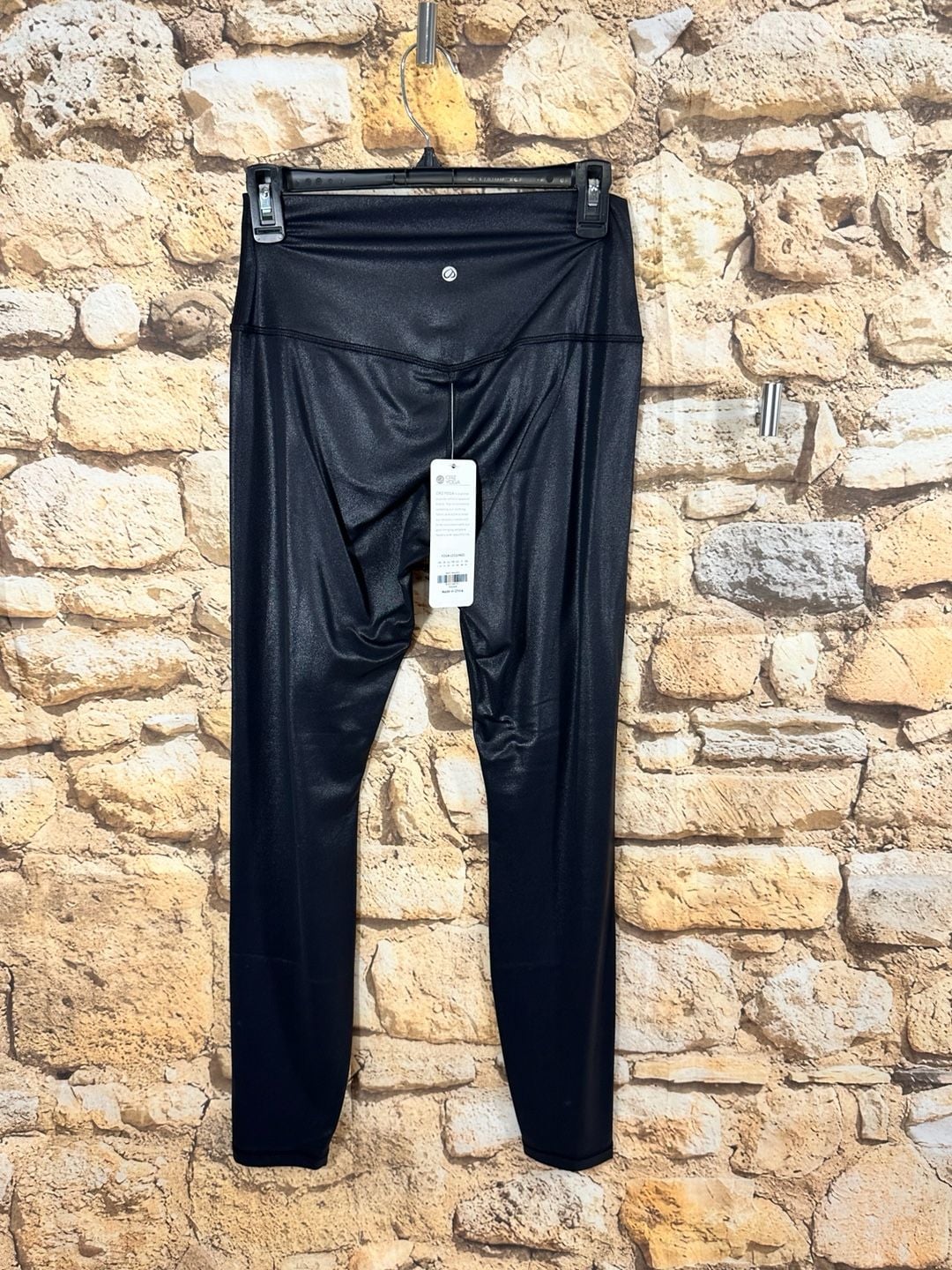 CRZ YOGA Yoga Leggings Size L Black Shimmer 7