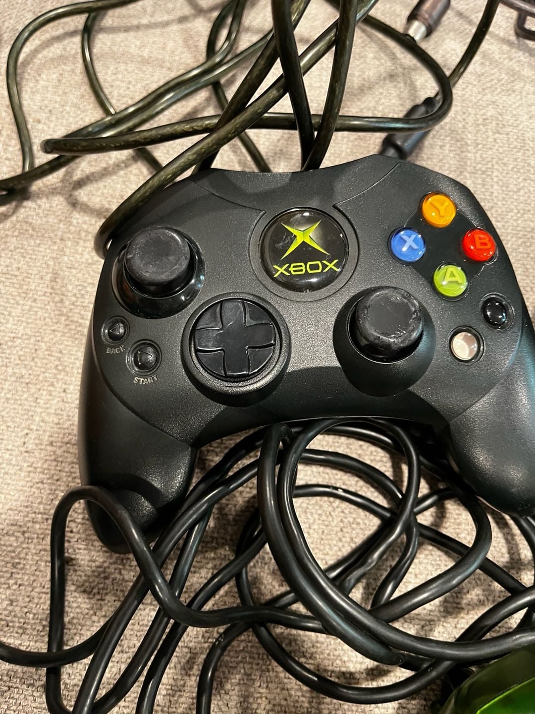 Microsoft Original Xbox Controller Lot Of 3 Wired Gamepads 3