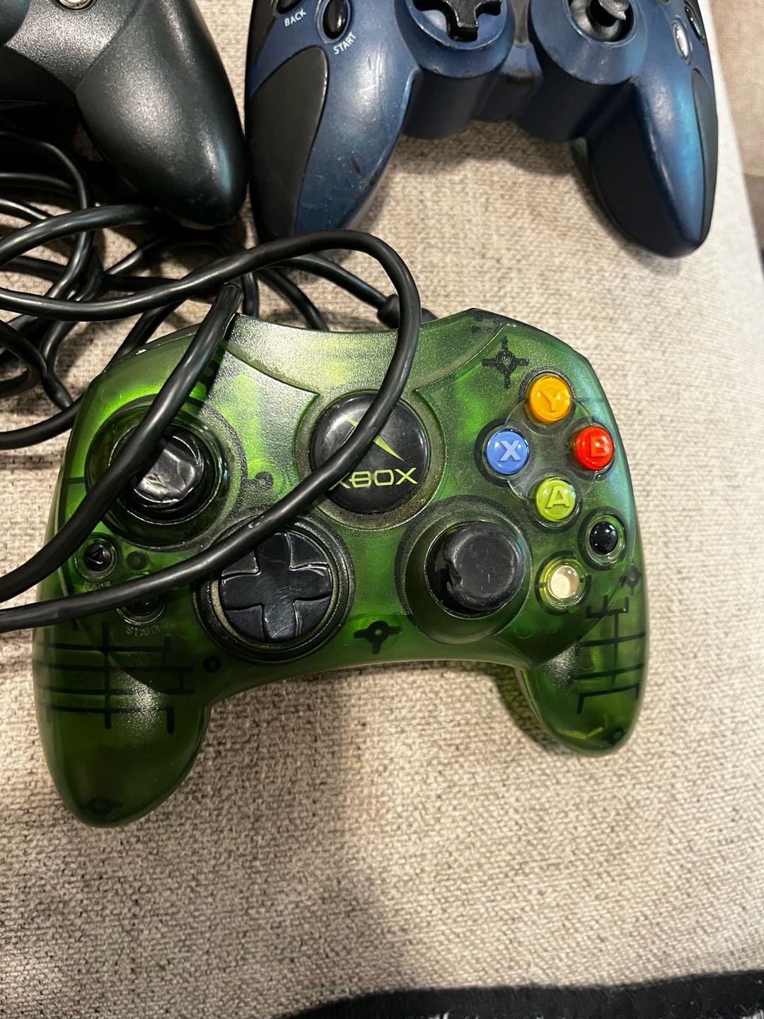 Microsoft Original Xbox Controller Lot Of 3 Wired Gamepads 4
