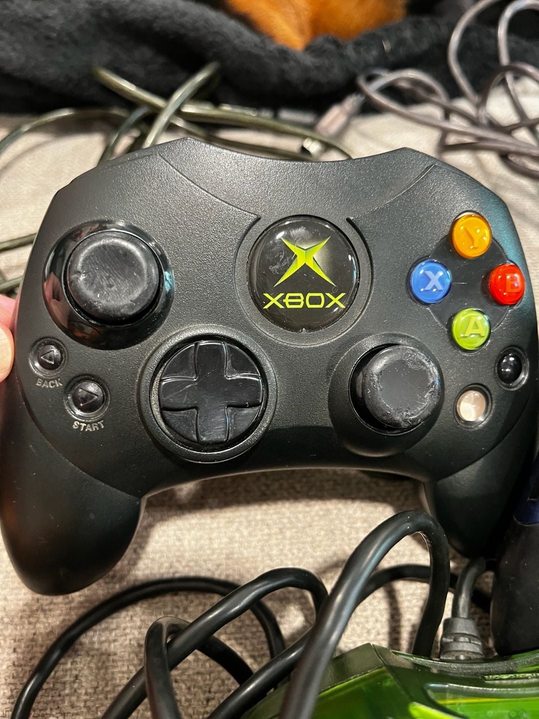 Microsoft Original Xbox Controller Lot Of 3 Wired Gamepads 9