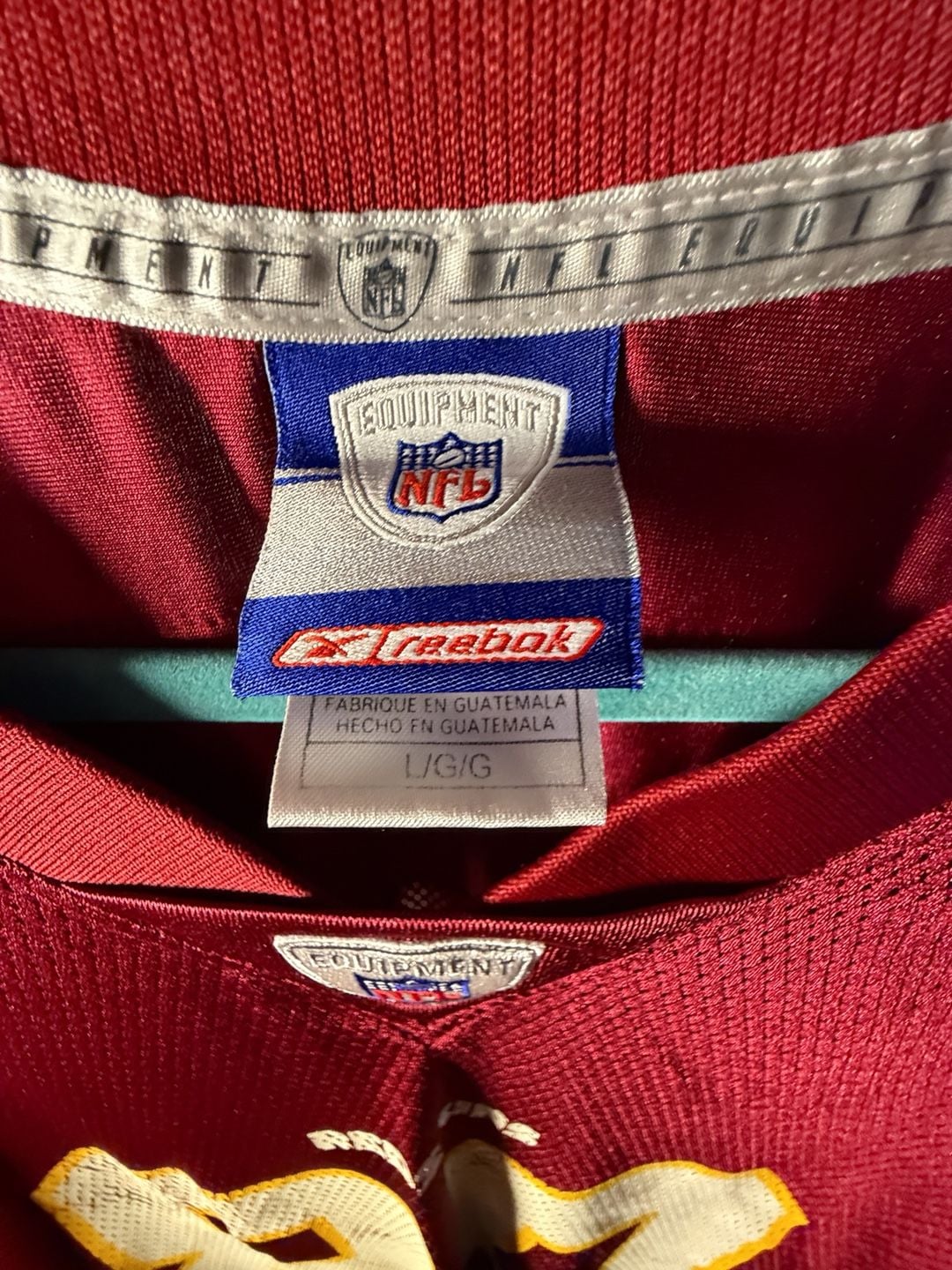 Reebok Washington Redskins 87 Jersey Size L Burgundy NFL Football 4
