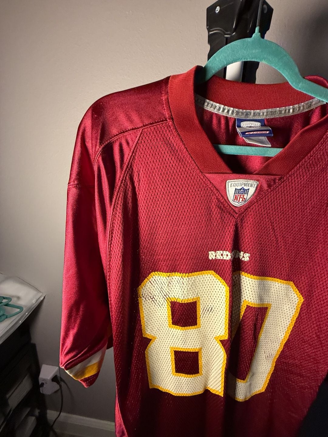 Reebok Washington Redskins 87 Jersey Size L Burgundy NFL Football 6