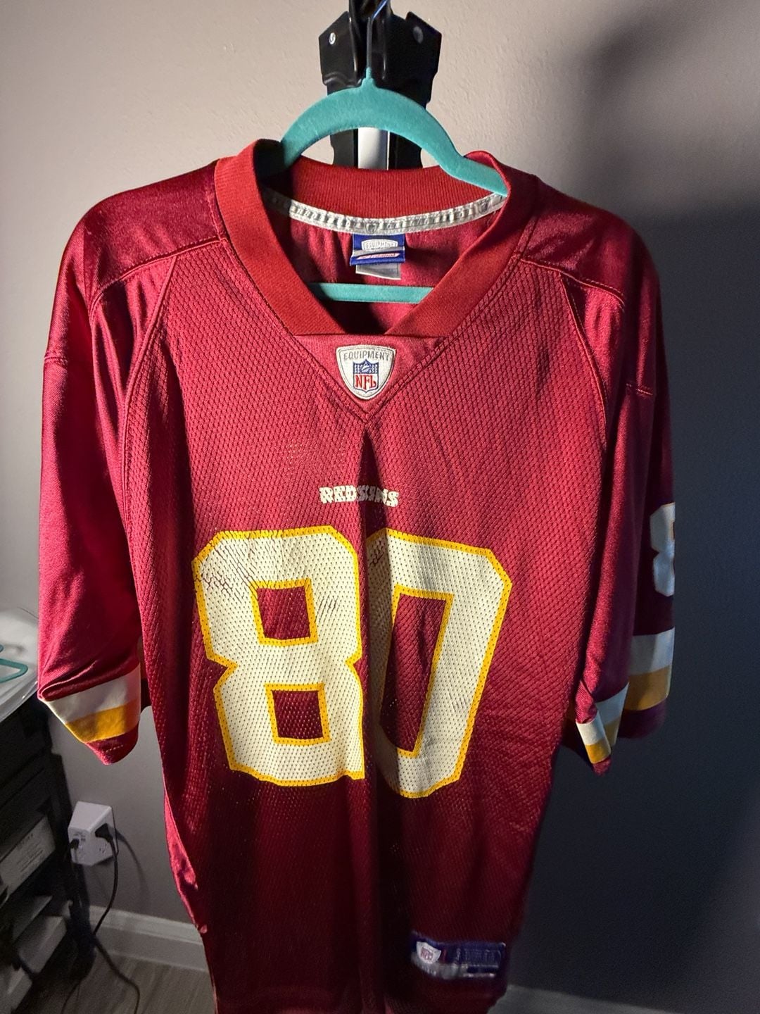Reebok Washington Redskins 87 Jersey Size L Burgundy NFL Football 7
