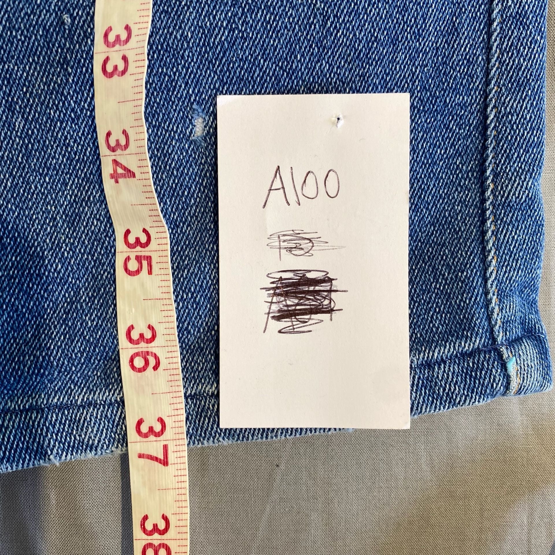 Levi's Straight Jeans Blue Vintage Distressed Cotton Denim 7