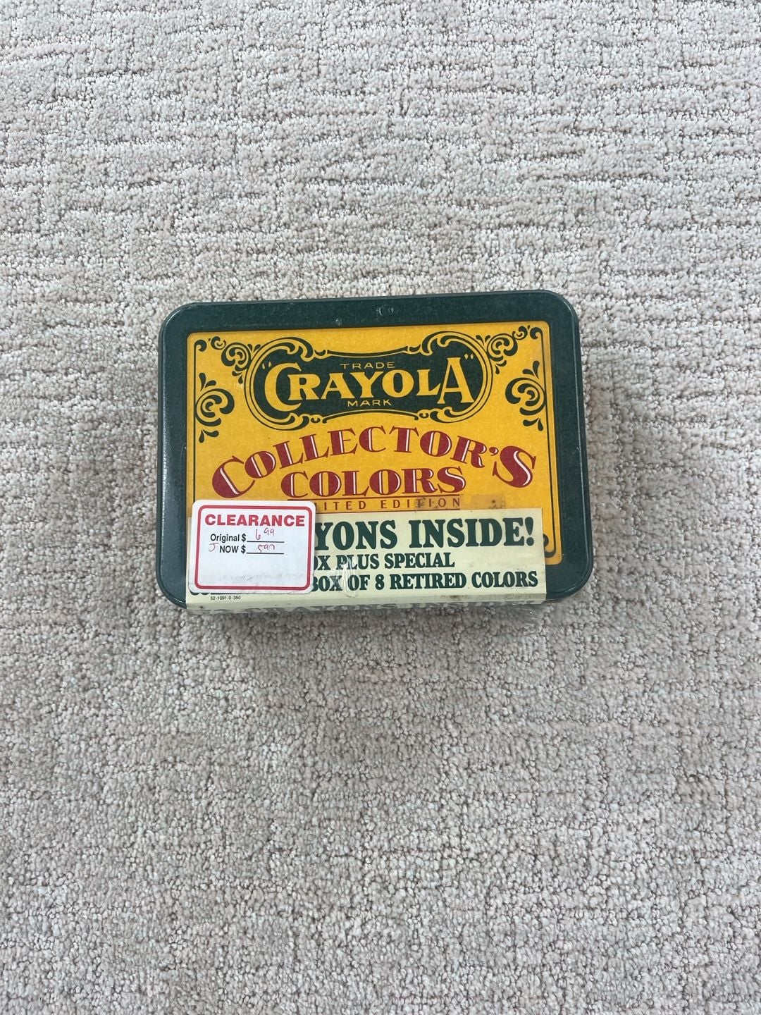 1991 Crayola Collector's Colors Limited Edition 72 Crayons Tin New 2