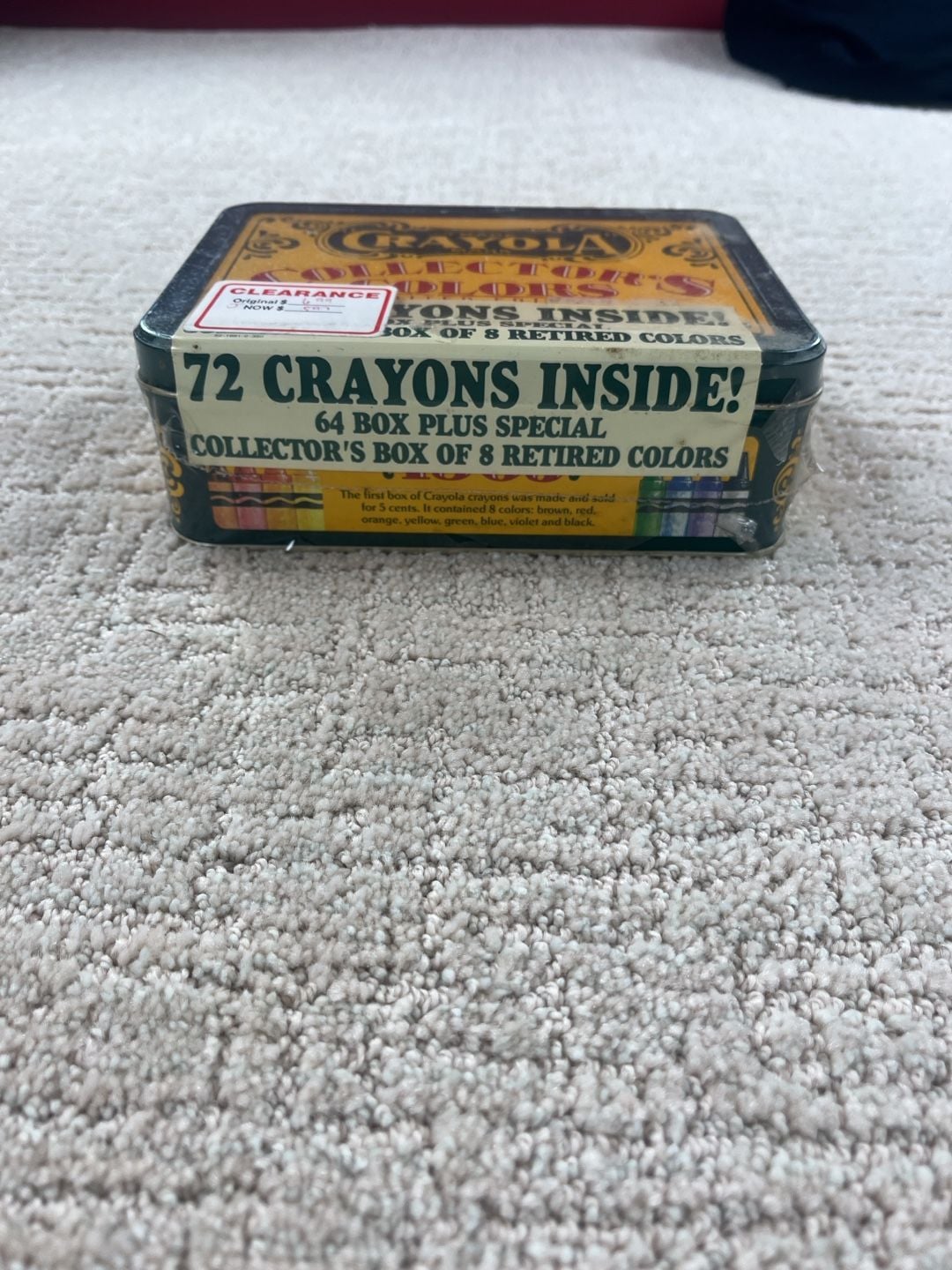 1991 Crayola Collector's Colors Limited Edition 72 Crayons Tin New 3