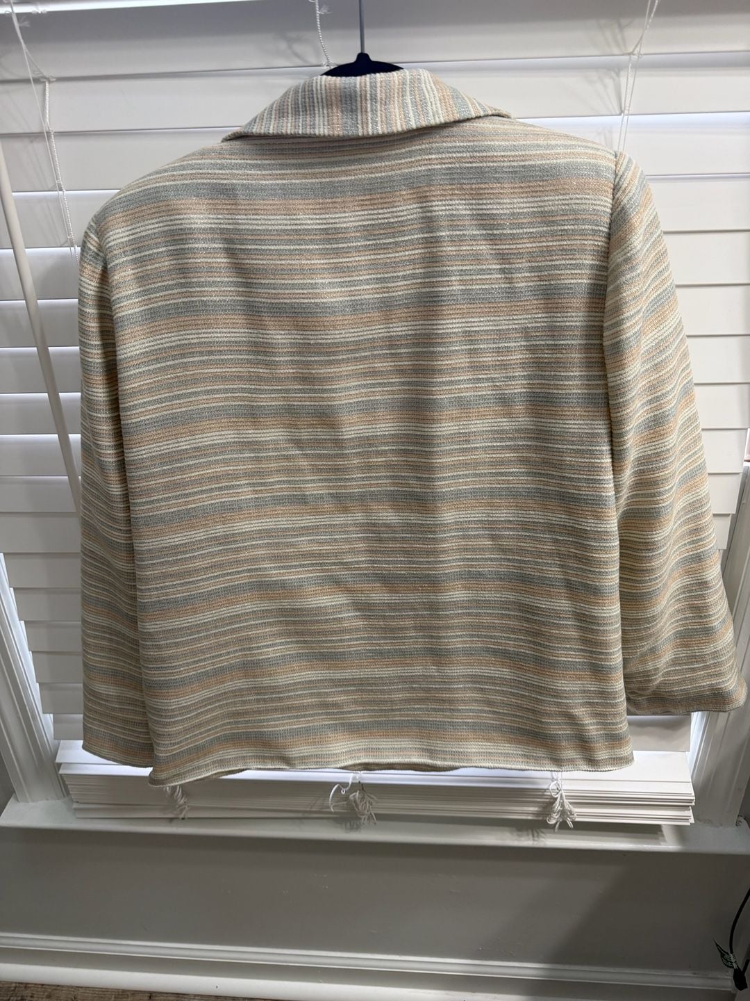 Alfred Dunner Blazer Size 14P Striped Multicolor Tweed Jacket 5