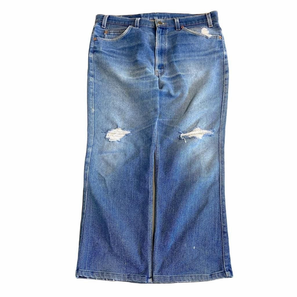 Levi's Straight Jeans Blue Vintage Distressed Cotton Denim 2