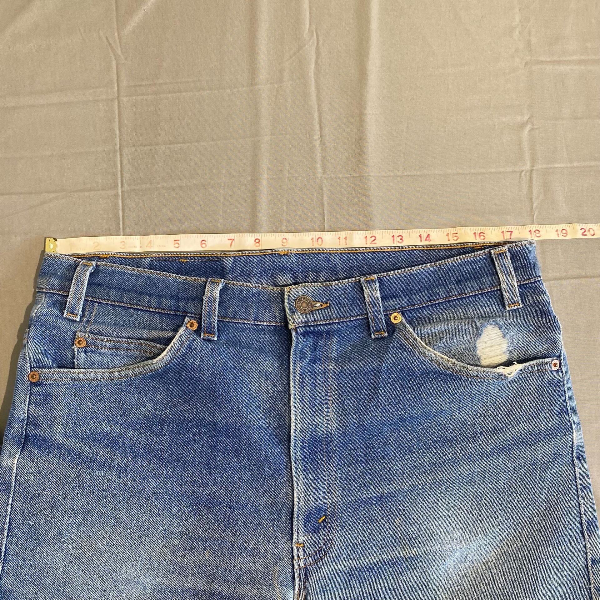 Levi's Straight Jeans Blue Vintage Distressed Cotton Denim 6
