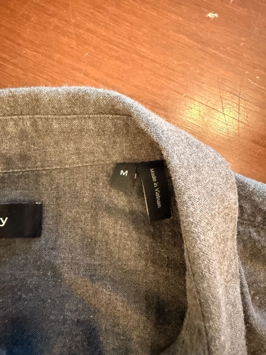 Theory Rammy NP Comfort Flannel Shirt Size M Gray Long Sleeve Cotton 4