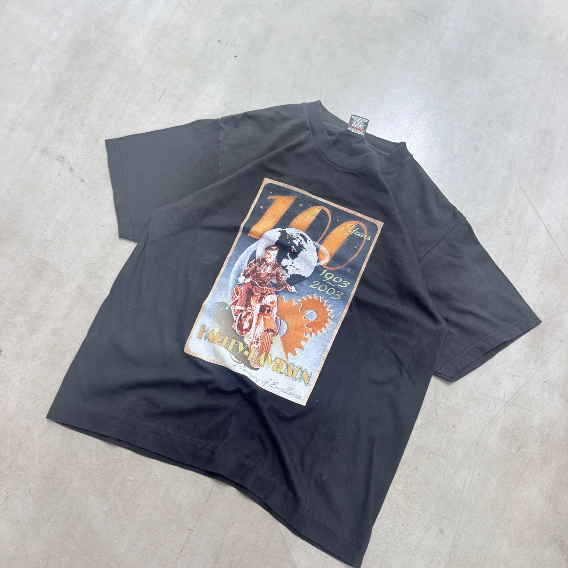 Harley-Davidson 100 Years 1903-2003 Las Vegas T-Shirt Size L Black 3