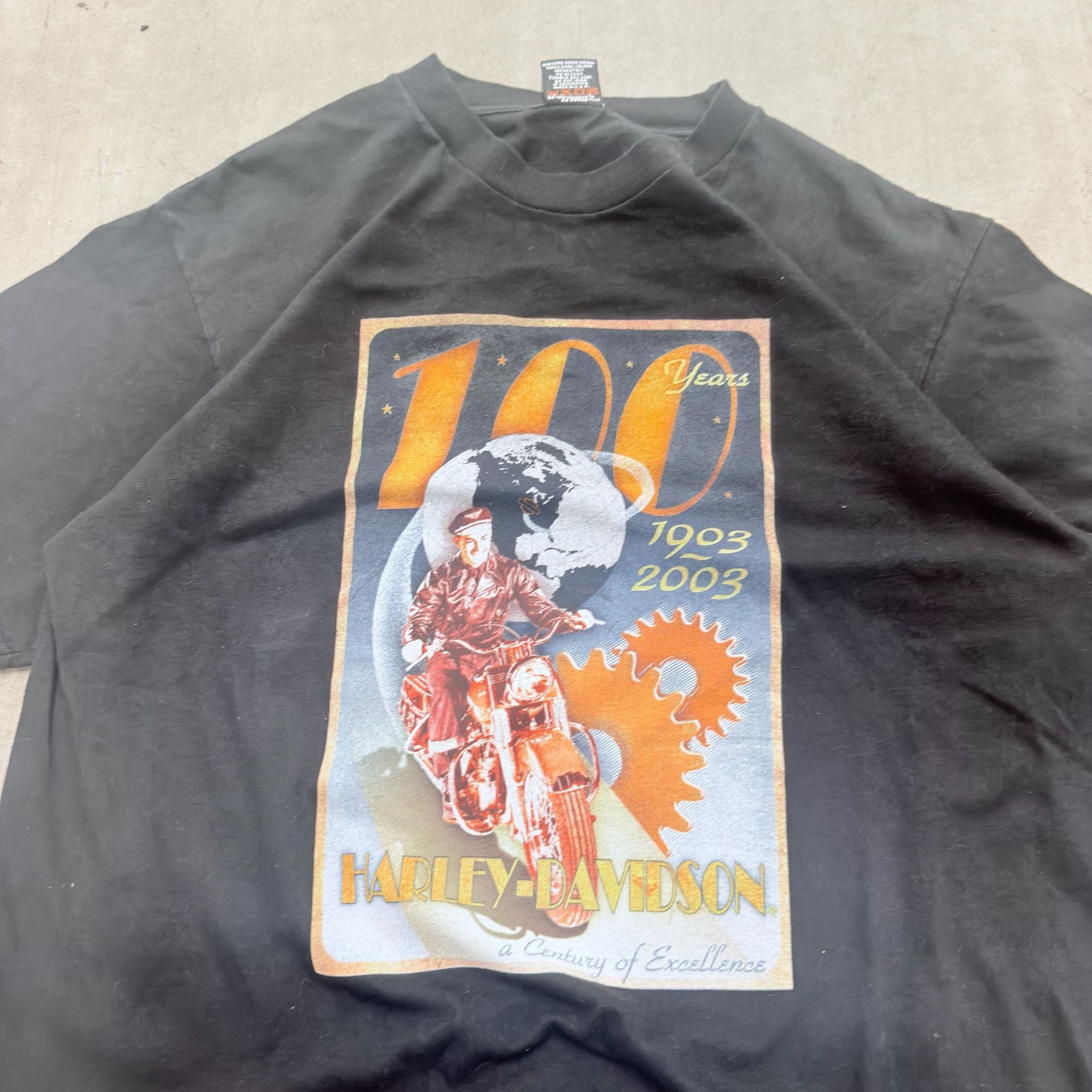 Harley-Davidson 100 Years 1903-2003 Las Vegas T-Shirt Size L Black 4