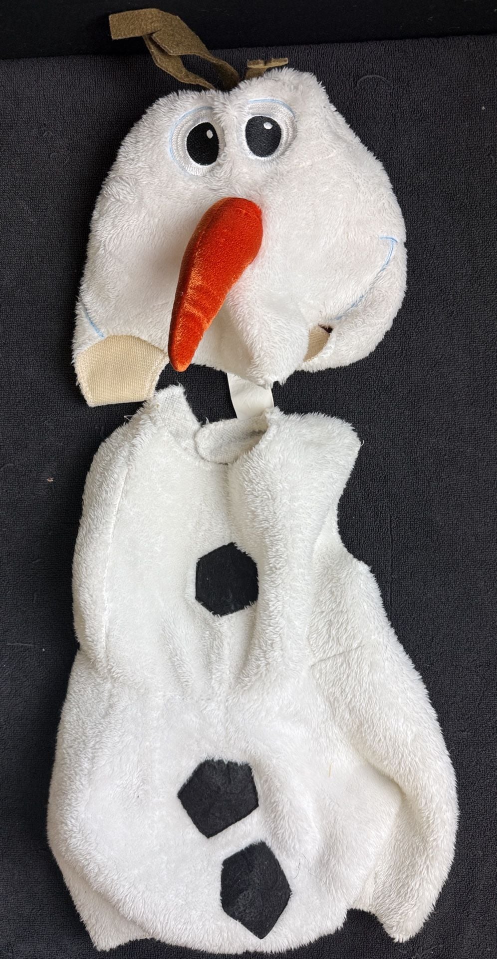 Disney Frozen Olaf Costume Size S/P(2T) White Fleece 1