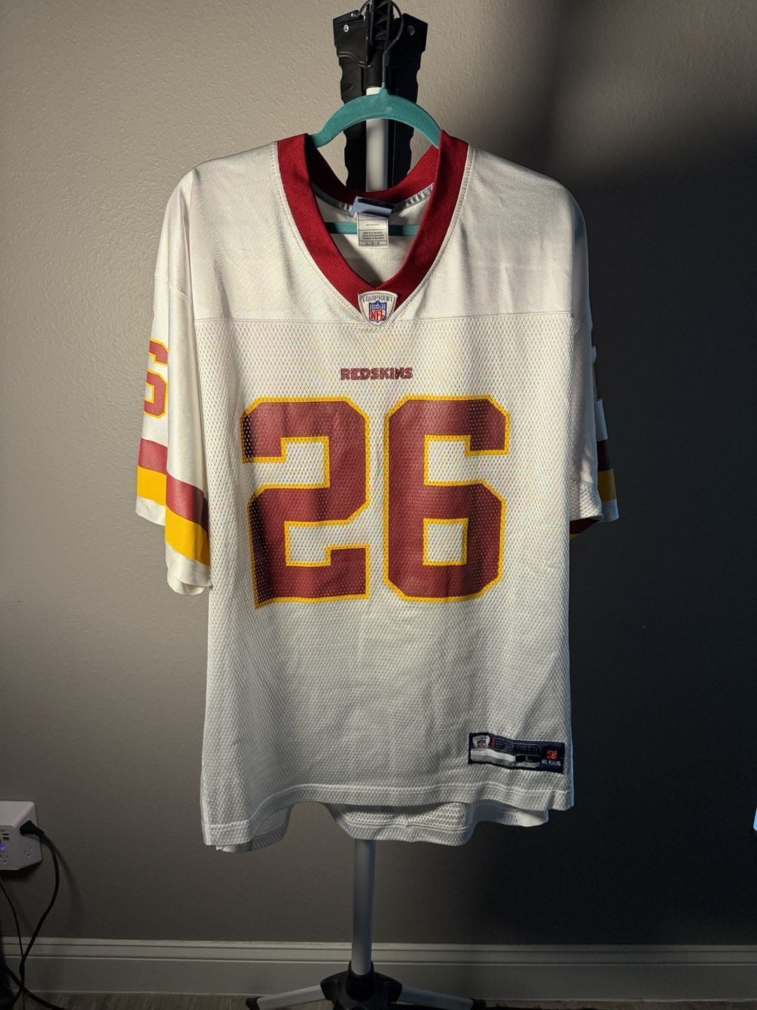 Reebok Washington Redskins #26 Jersey Size L White Football 2