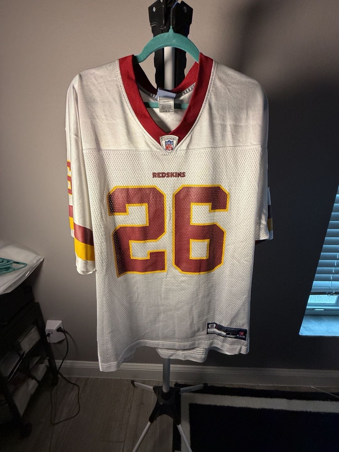 Reebok Washington Redskins #26 Jersey Size L White Football 3