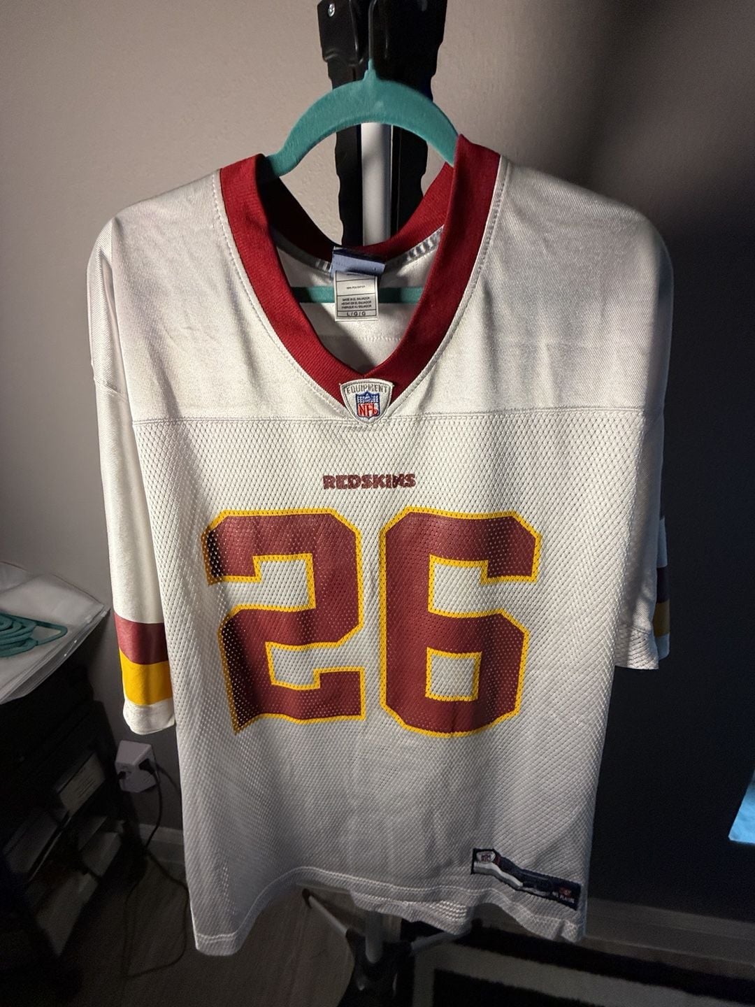 Reebok Washington Redskins #26 Jersey Size L White Football 8