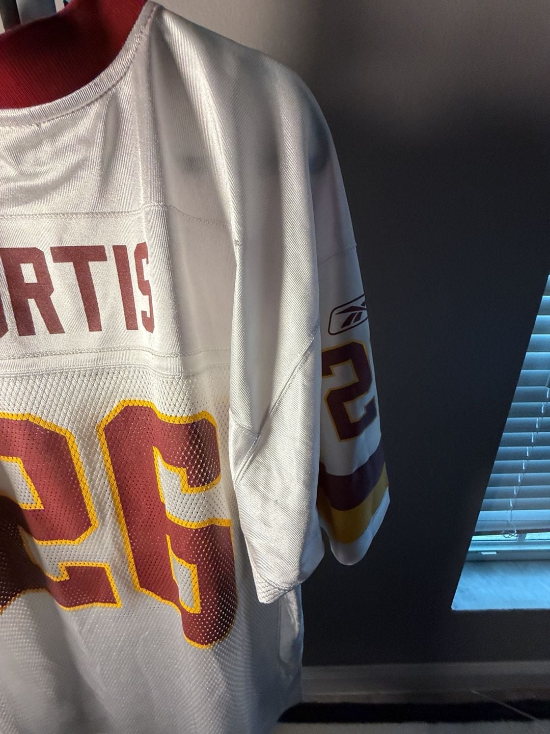 Reebok Washington Redskins #26 Jersey Size L White Football 12