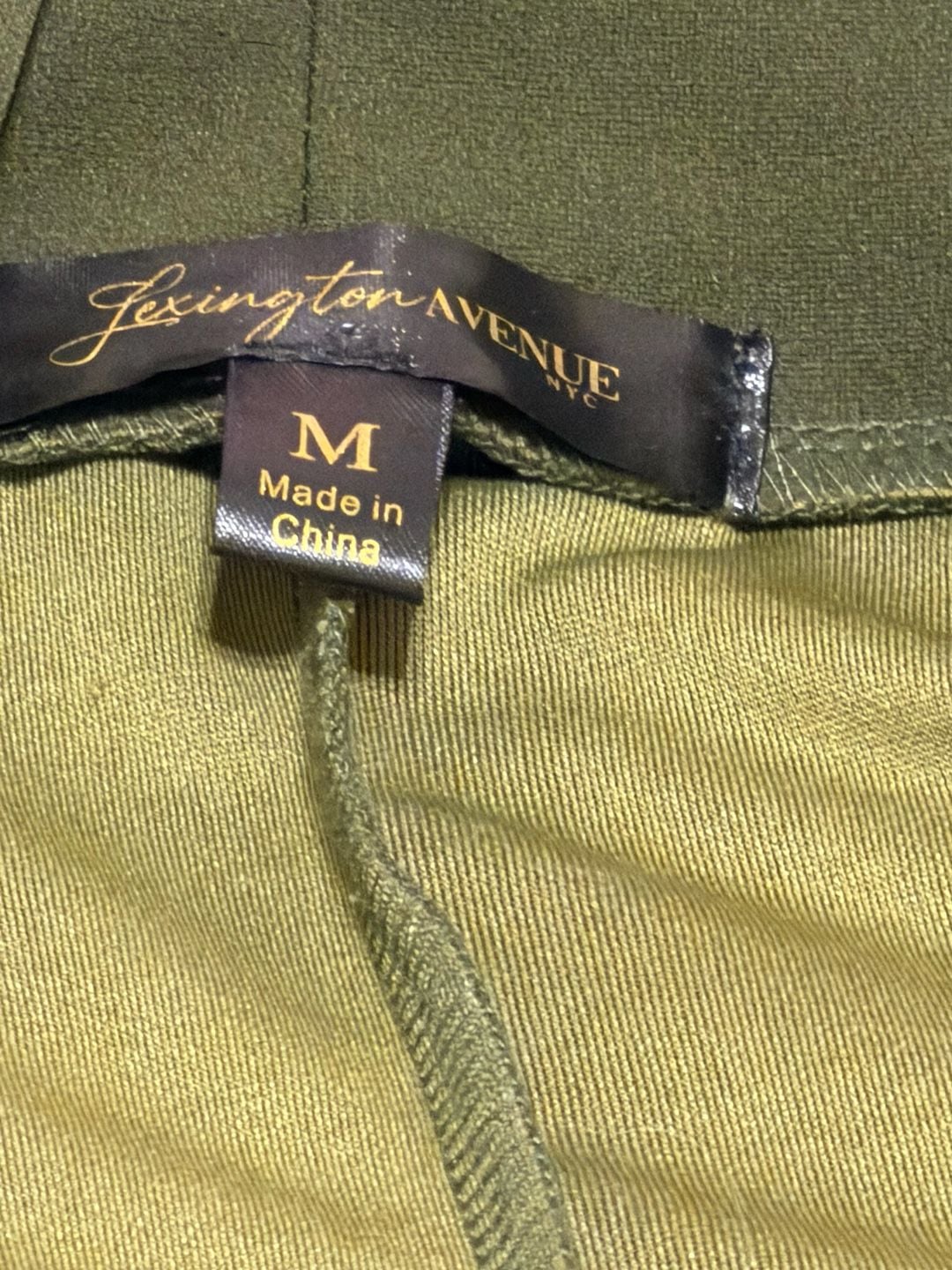 Lexington Avenue NYC Duster Set Size M Olive Green Grommet Accent 5