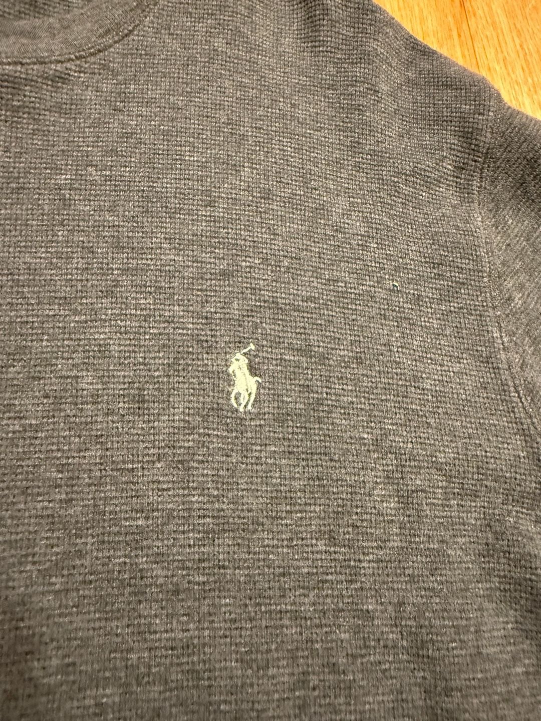 Polo Ralph Lauren Thermal Long Sleeve Shirt Size L Gray Cotton 4