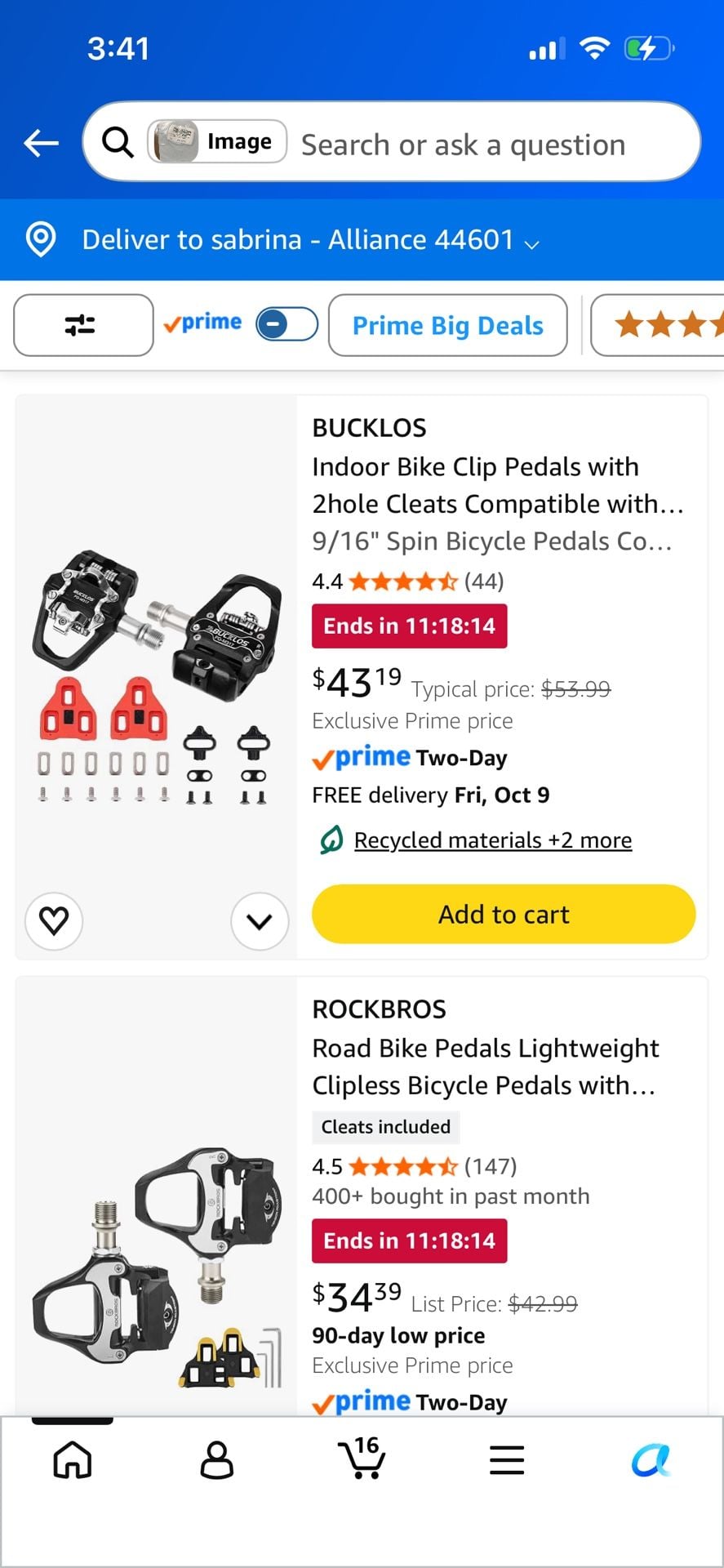 BUCKLOS Indoor Bike Clip Pedals with 2hole Cleats Compatible with Peloton 1