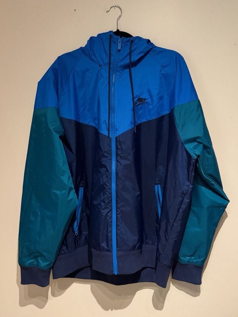 Nike Windrunner Jacket Size XL Blue Green Full Zip Hooded 2