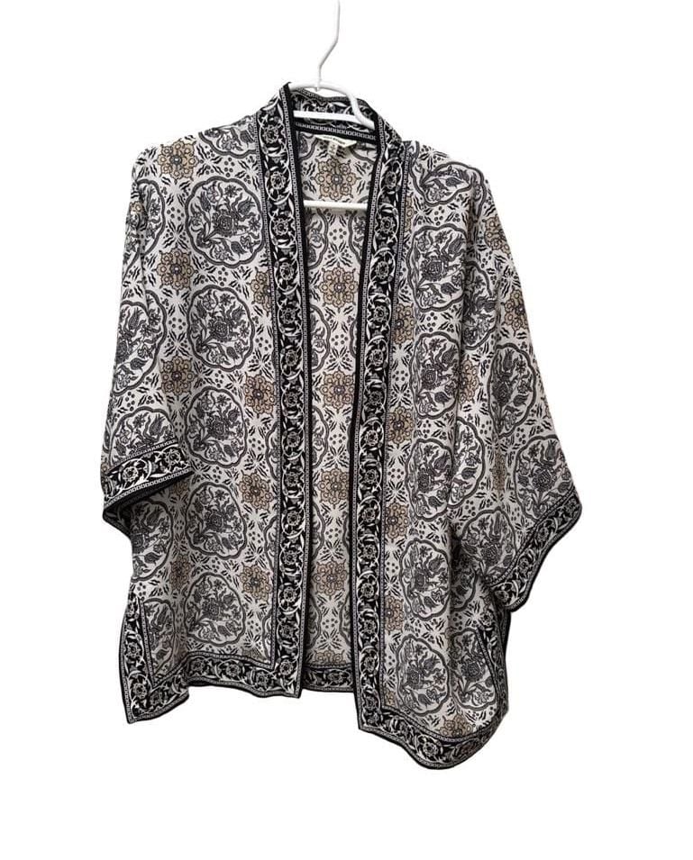 Max Studio Open Front Kimono Size S Floral Print 2