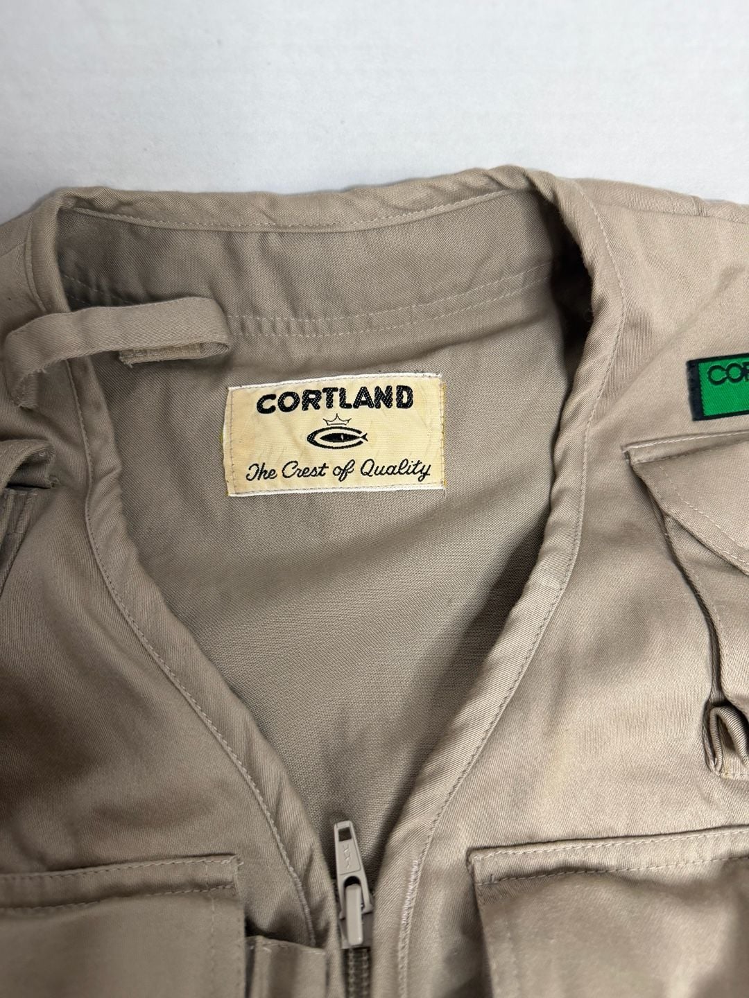 Cortland Fishing Vest Tan Multi-Pocket Utility 5