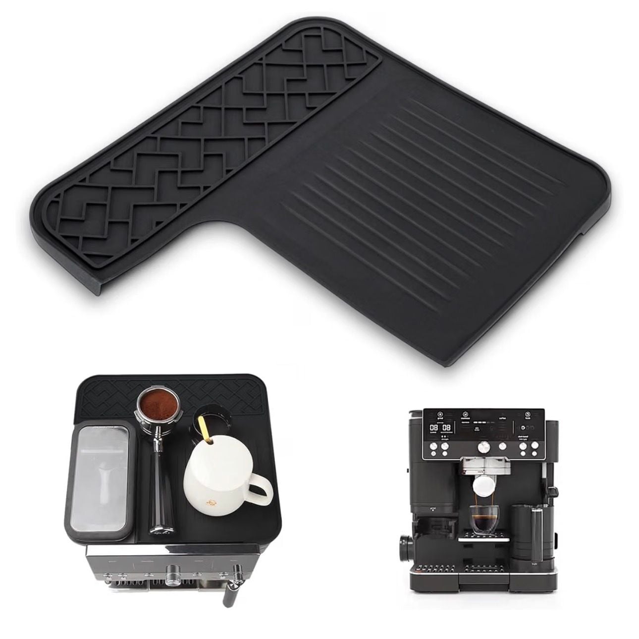 Topmatior Ninja Luxe Espresso Machine Mat Black Silicone Tamping Mat 1
