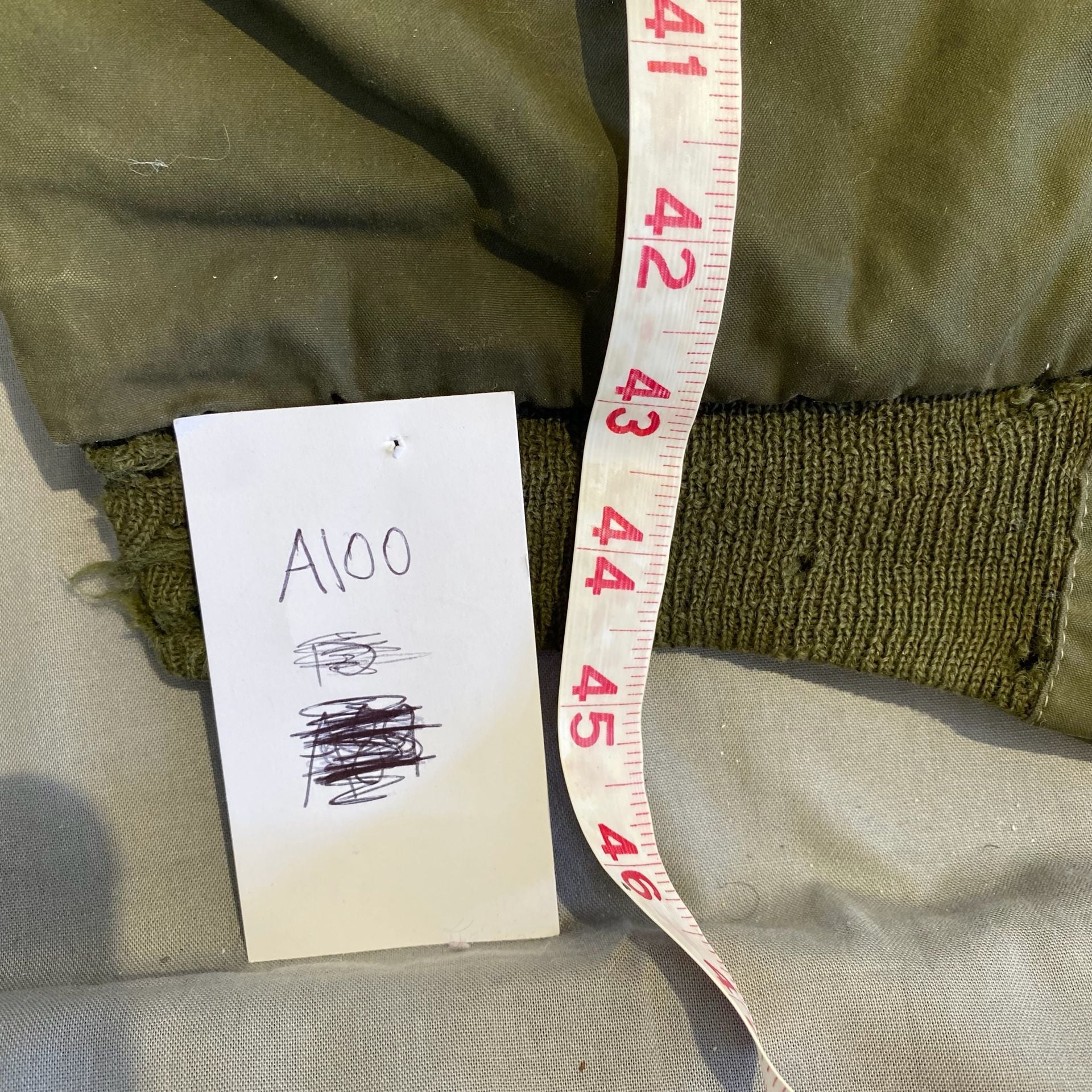 Vintage US Navy Department Overpants Medium Olive Green Military Winter 7
