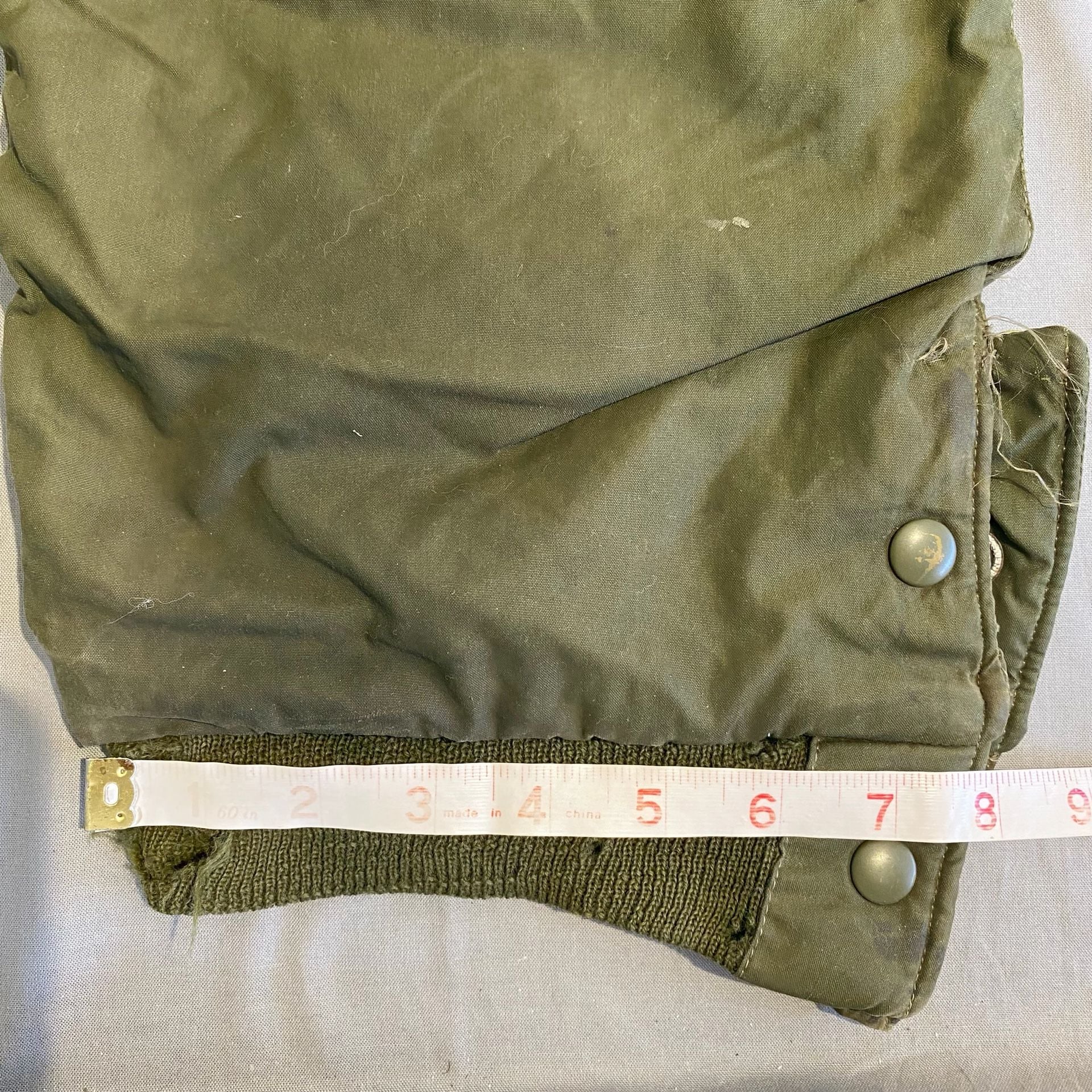Vintage US Navy Department Overpants Medium Olive Green Military Winter 8
