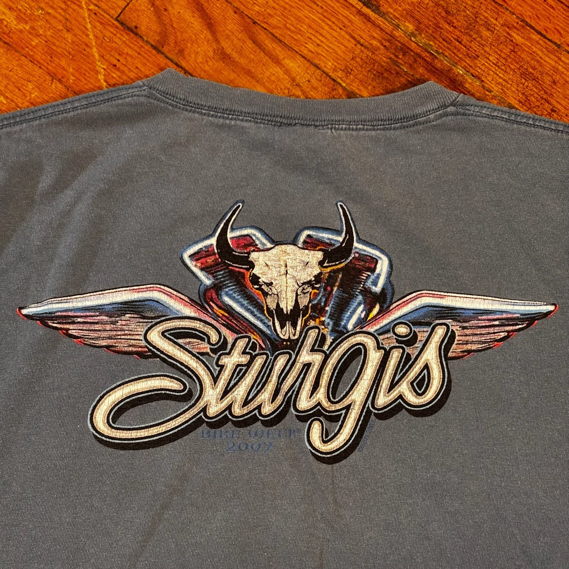 2007 Sturgis Bike Week Graphic T-Shirt Size L and Matching Hat Bundle  11