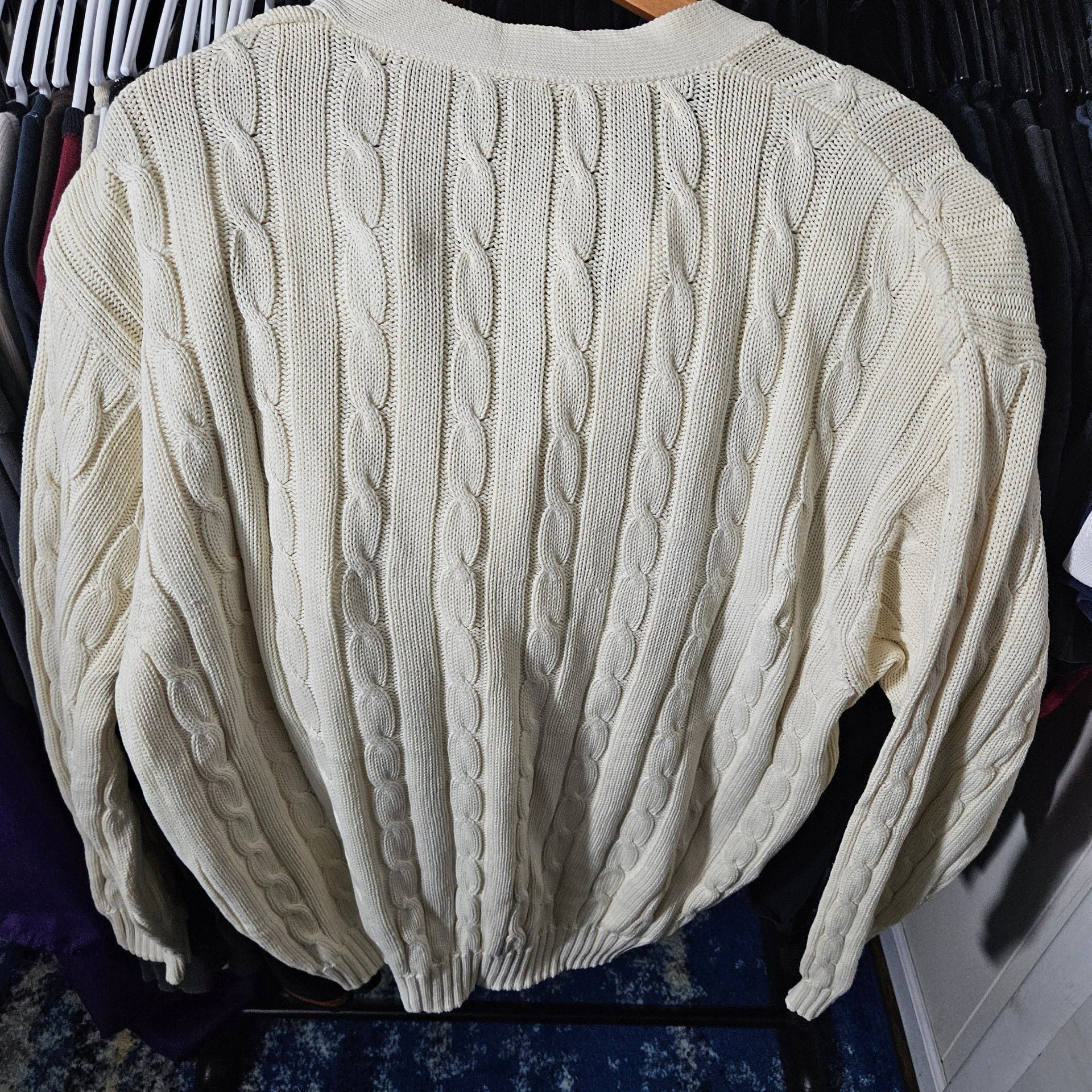 United Colors Of Benetton Cable Knit Cardigan Cream 6