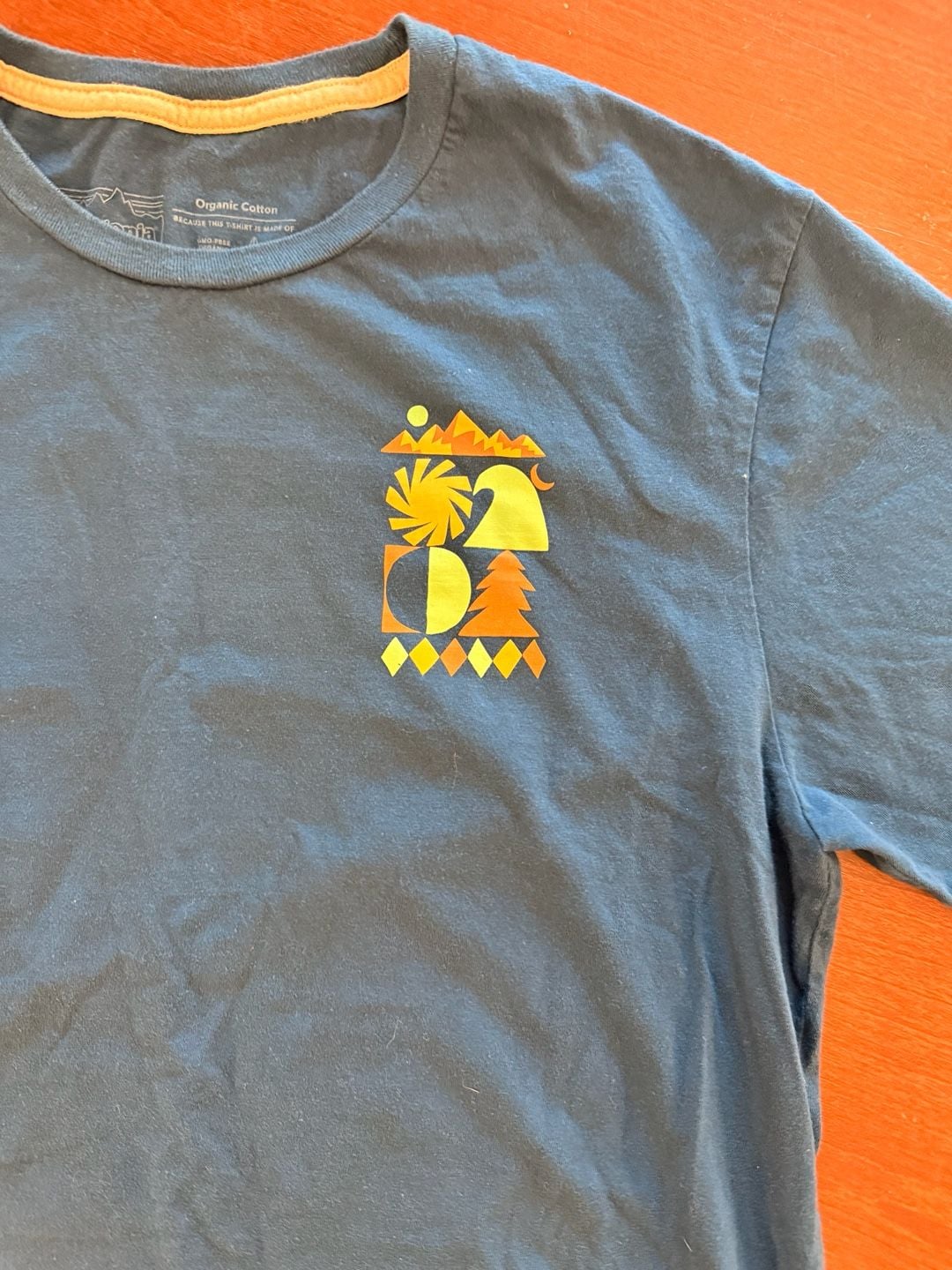 Patagonia Organic Cotton T-Shirt Size Men's M Blue Graphic Tee 3