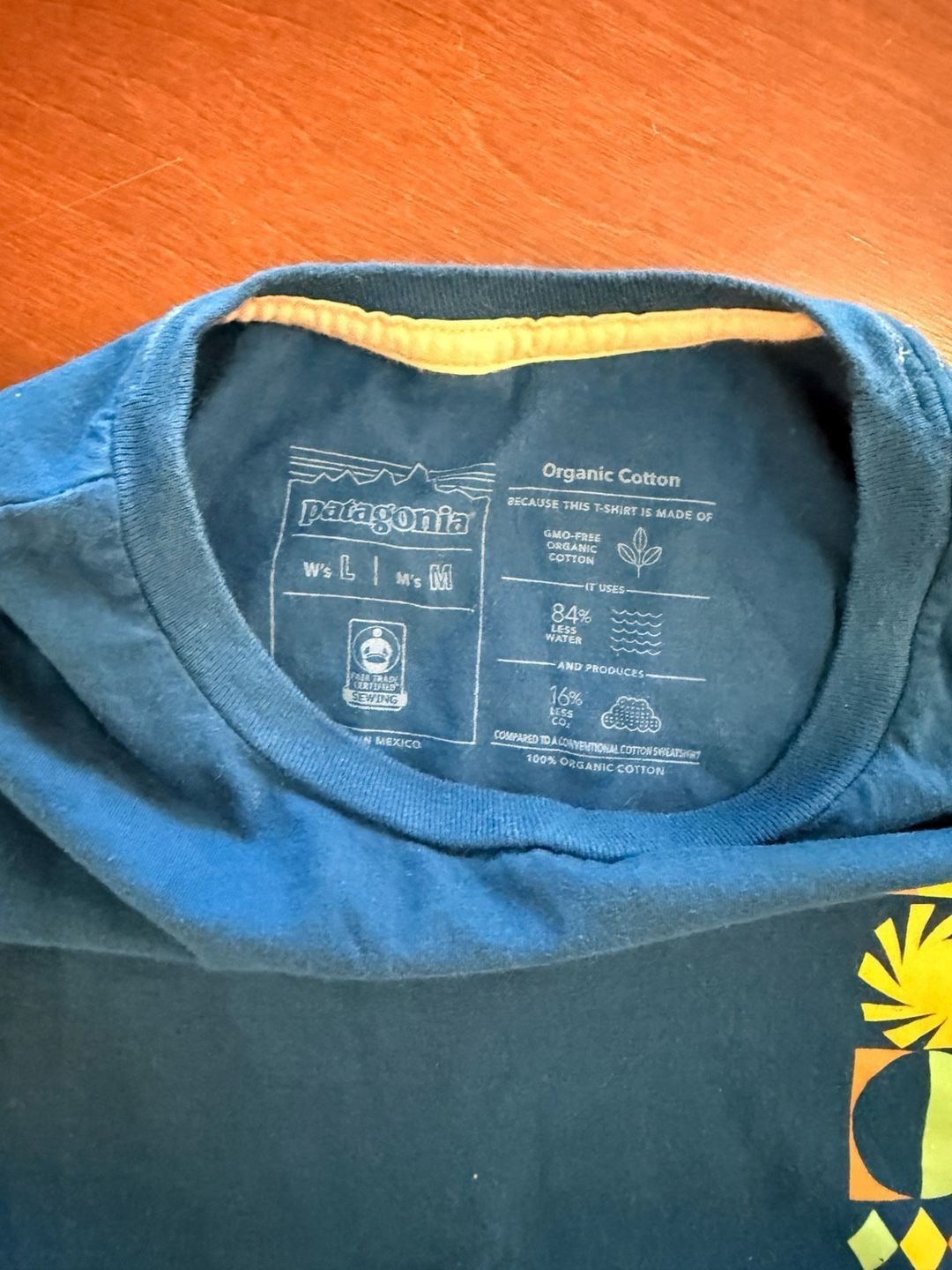 Patagonia Organic Cotton T-Shirt Size Men's M Blue Graphic Tee 4