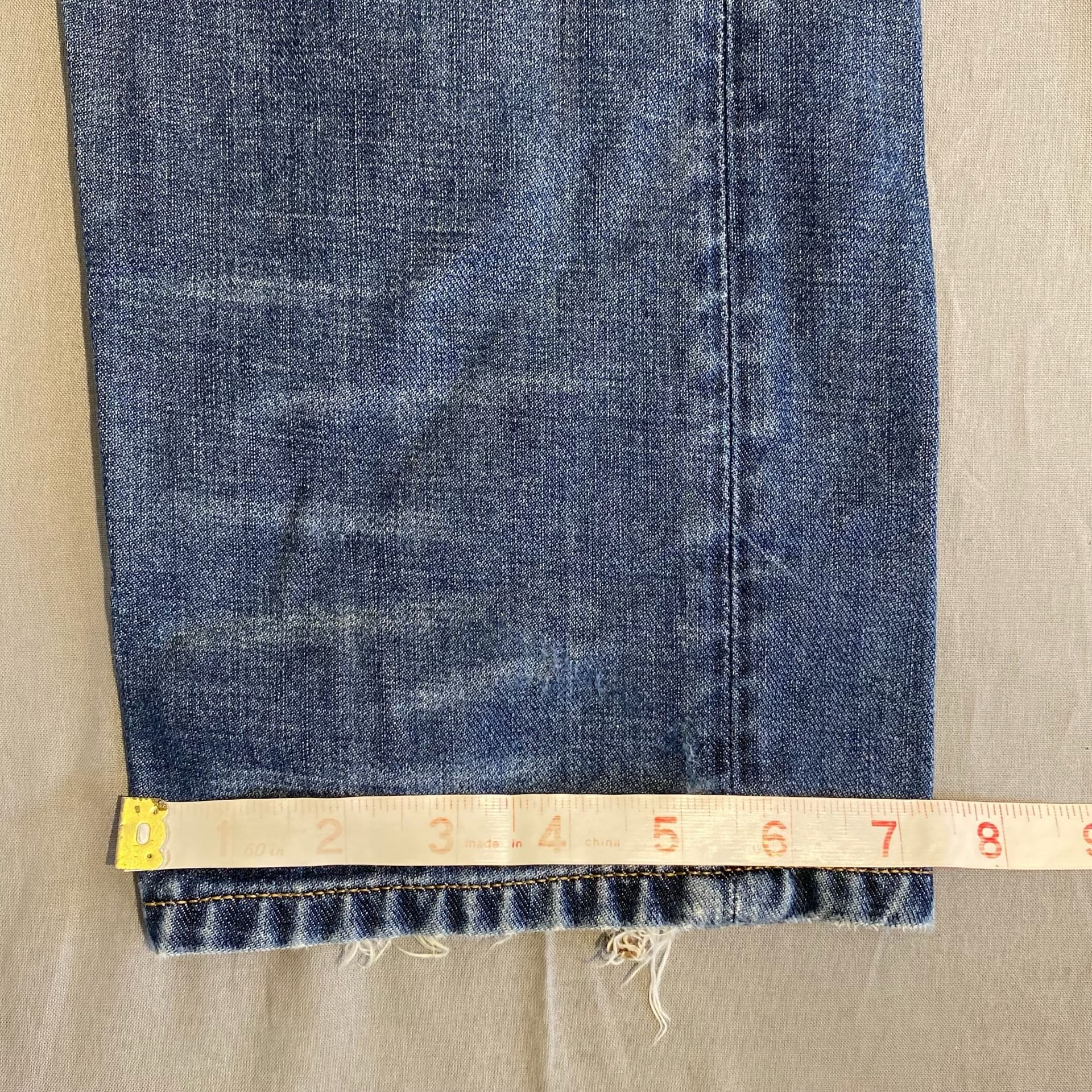 Armani Exchange J66 Straight Jeans Size 31R Blue Distressed Denim 8