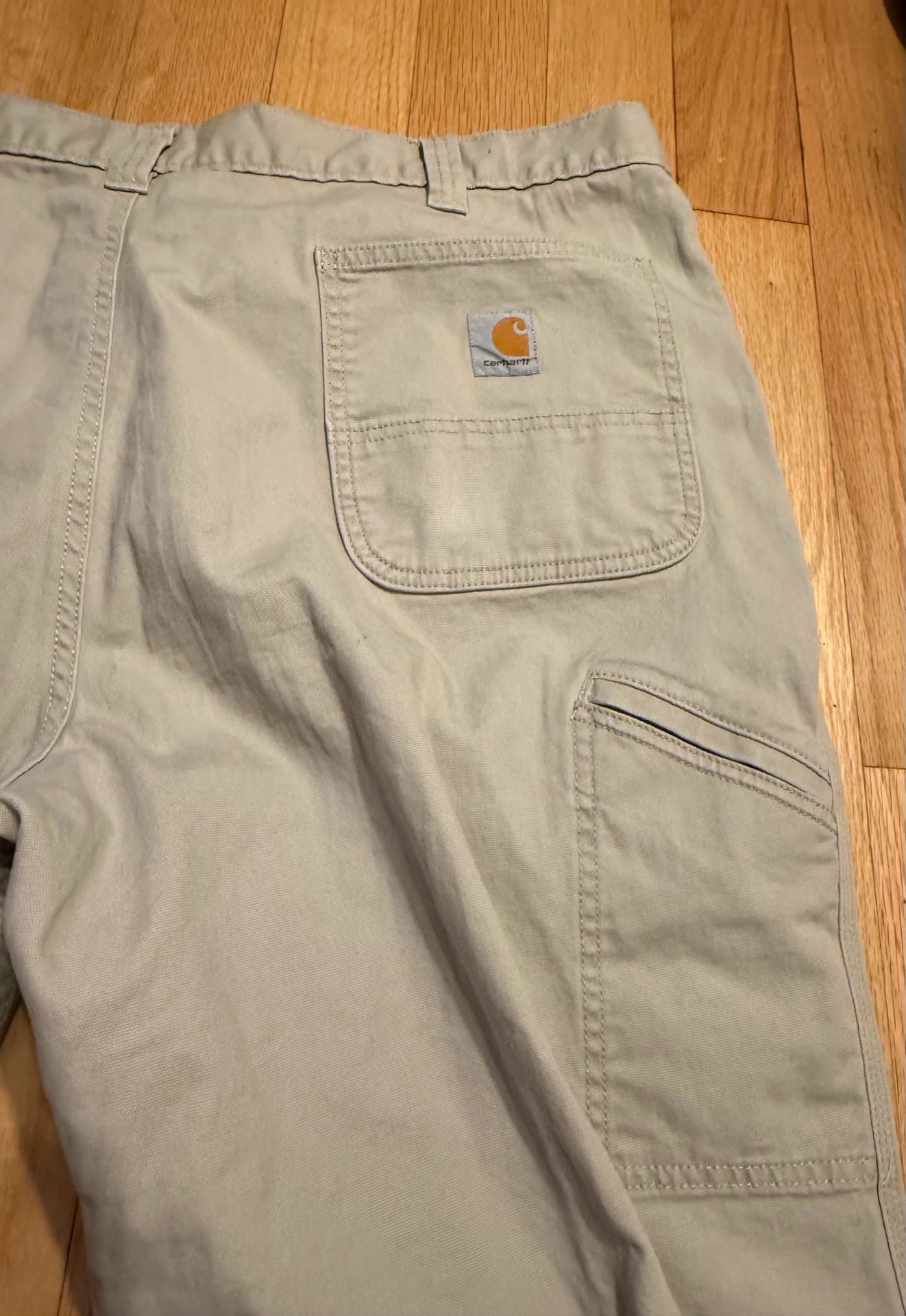 Carhartt Relaxed Fit Pants 42x30 Tan Cotton Blend Workwear 8