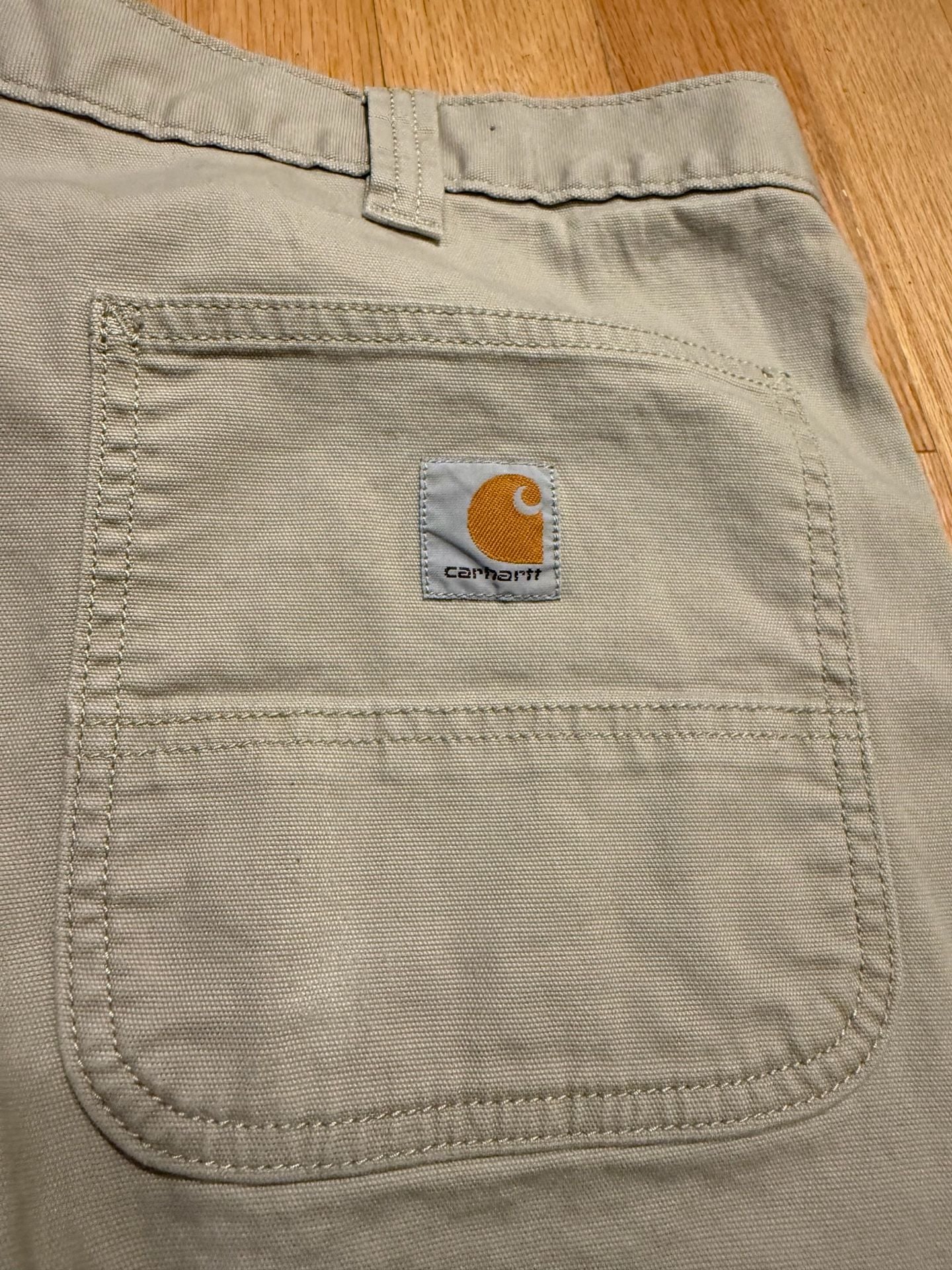 Carhartt Relaxed Fit Pants 42x30 Tan Cotton Blend Workwear 9