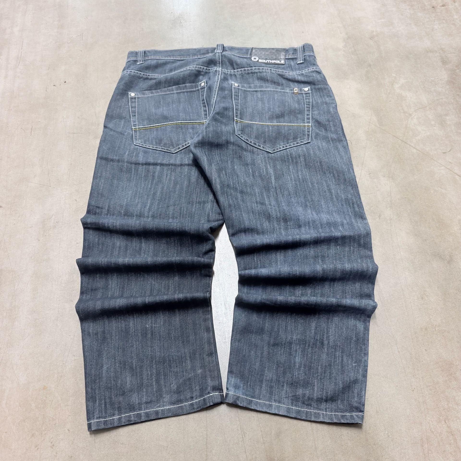 Southpole 4180 Relaxed Jeans Size 38 Gray Y2K Baggy Hip Hop Denim 1