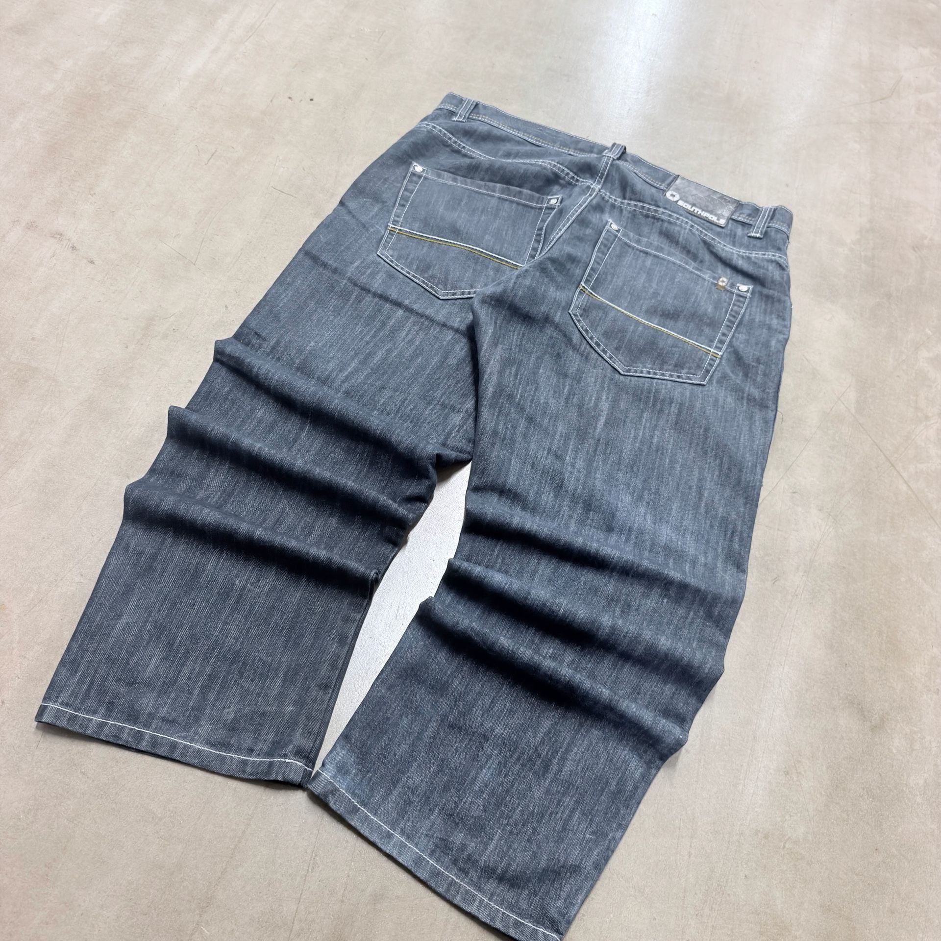 Southpole 4180 Relaxed Jeans Size 38 Gray Y2K Baggy Hip Hop Denim 2
