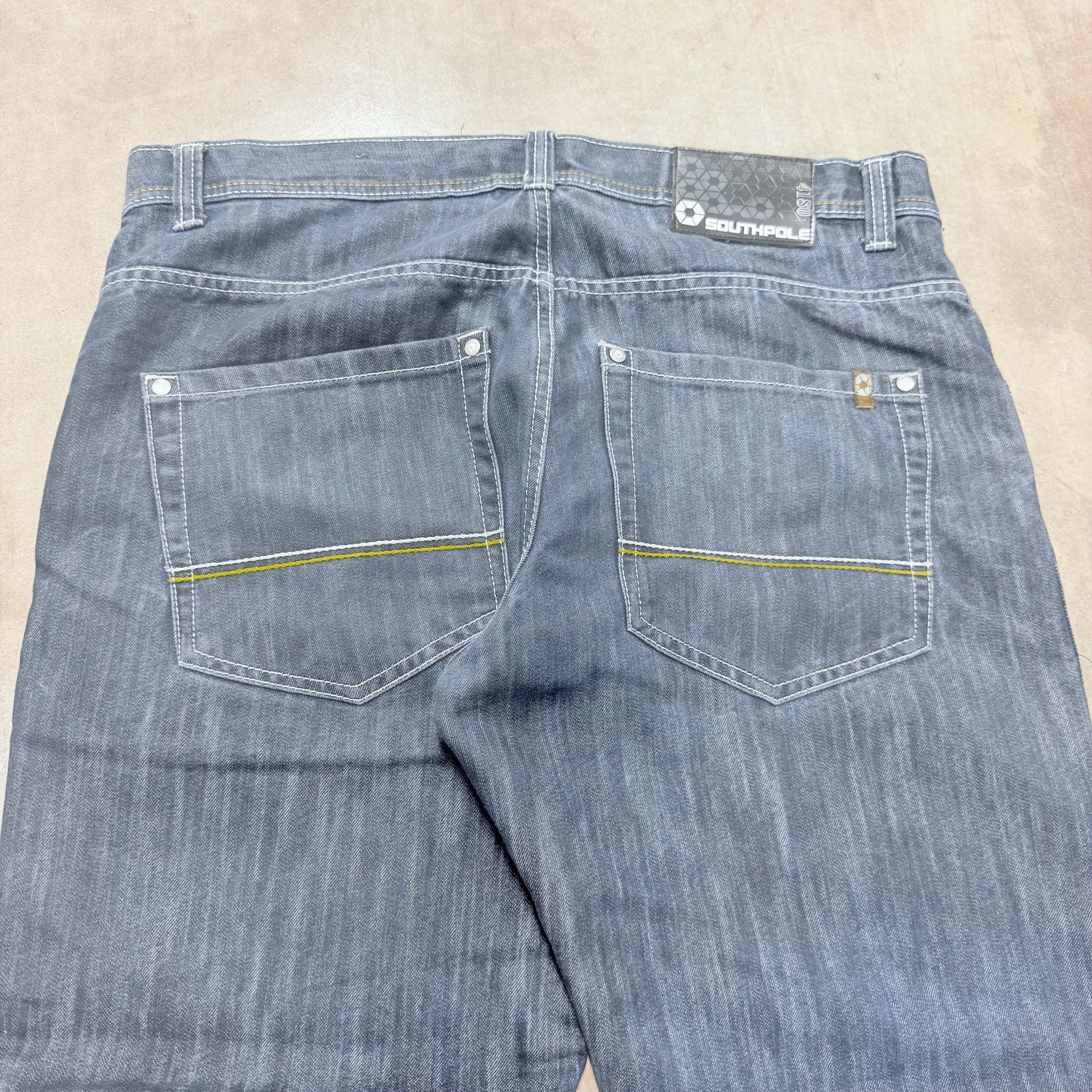 Southpole 4180 Relaxed Jeans Size 38 Gray Y2K Baggy Hip Hop Denim 3