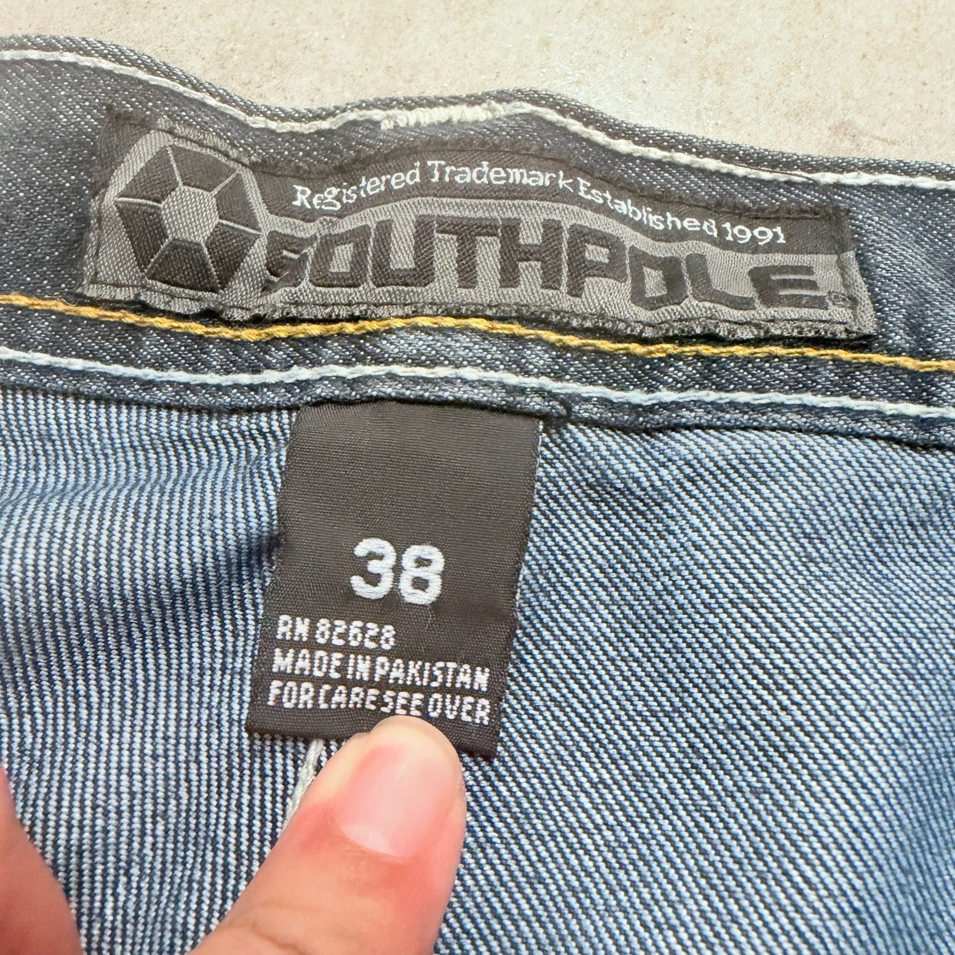 Southpole 4180 Relaxed Jeans Size 38 Gray Y2K Baggy Hip Hop Denim 6