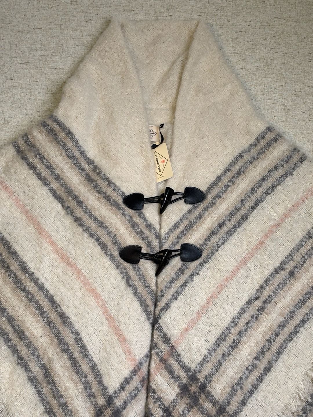 New St. John's Bay Plaid Poncho 3