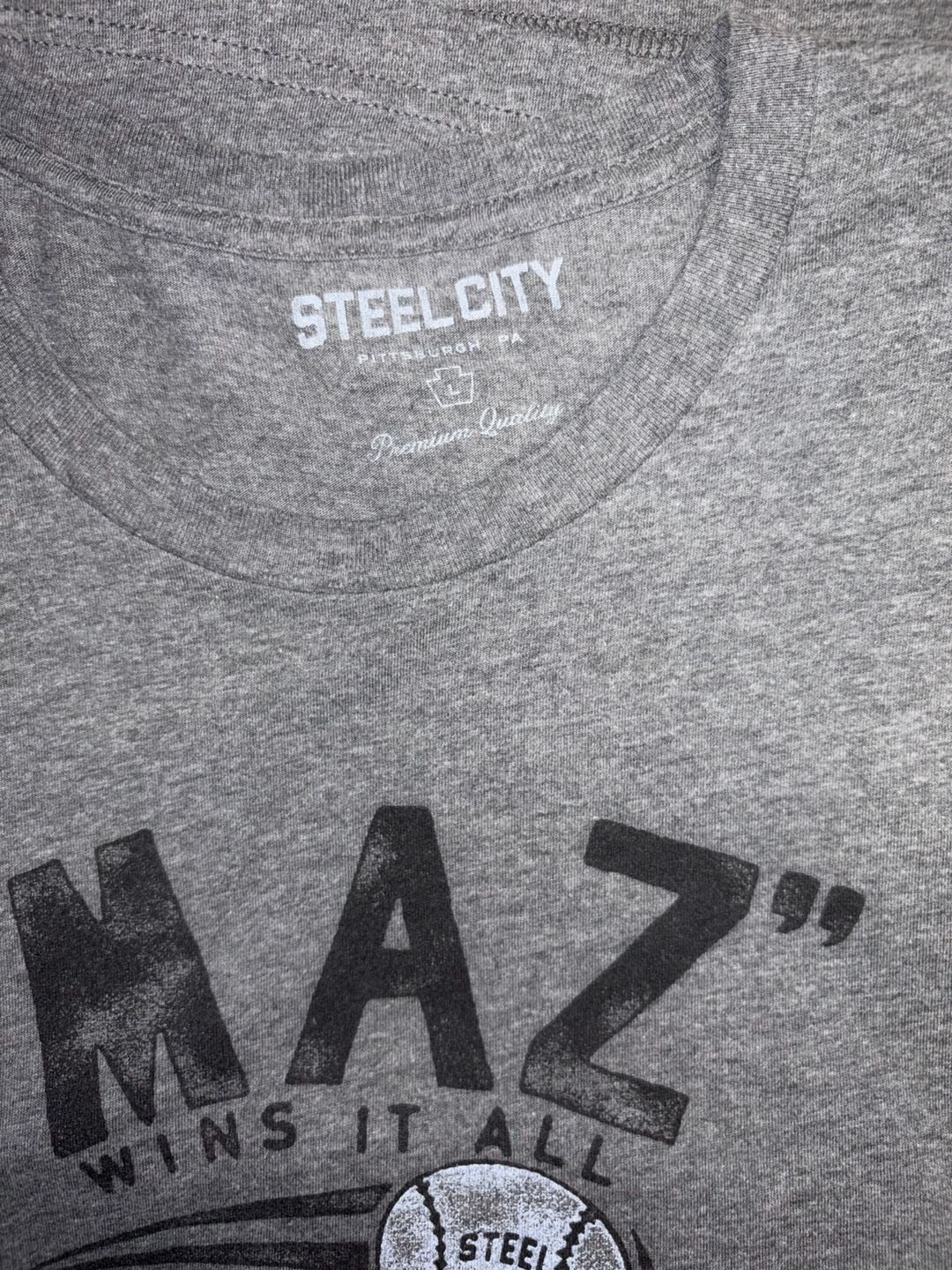 Steel City Maz Wins It All 406 Ft Size L T-Shirt 3