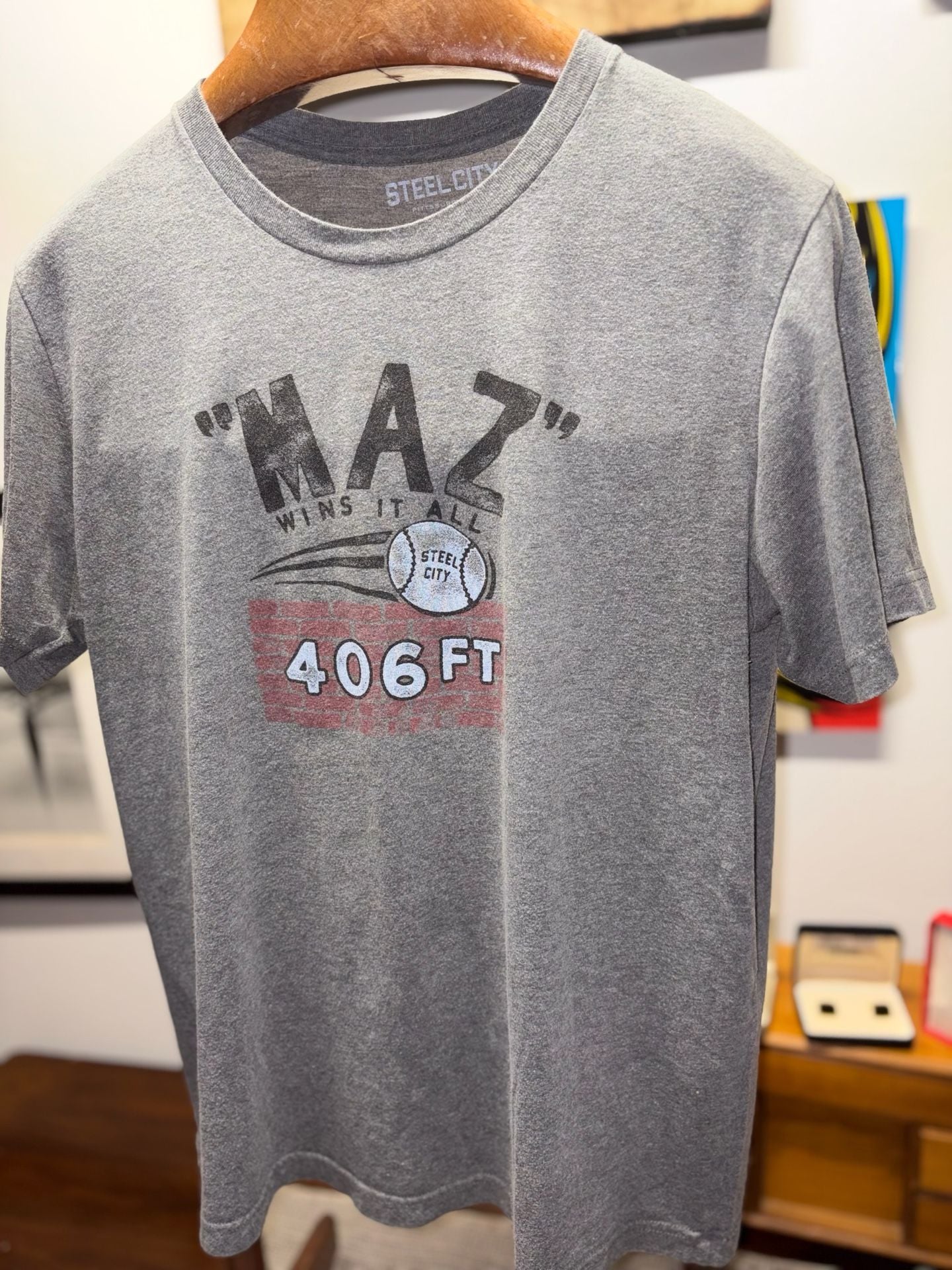 Steel City Maz Wins It All 406 Ft Size L T-Shirt 4