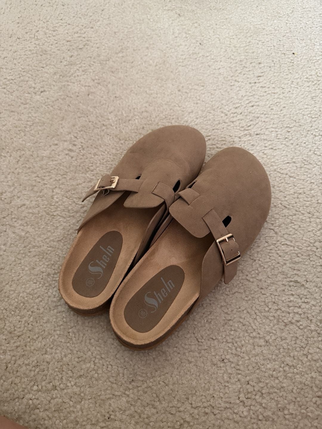 Shein Clogs Size 10W Brown Buckle Mules Slide Sandals 2