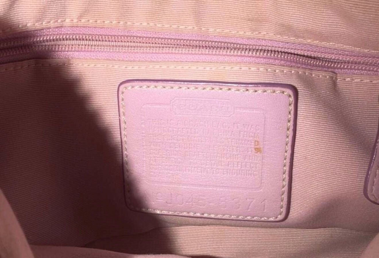 Vintage COACH 6094 Pink Signature Baquette 4
