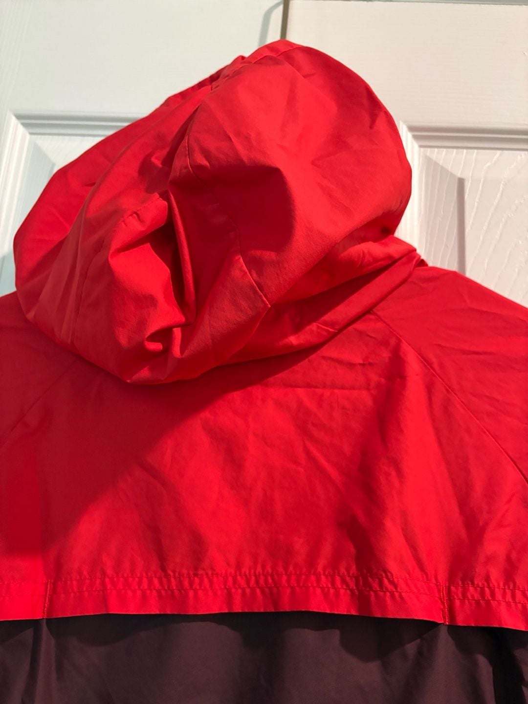 Nike Windrunner Hooded Jacket Colorblock Red Maroon Gray XL youth  7